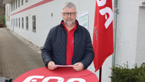 Kristian Gaardsøe - formand i FOA Nordjylland den 1. maj 2021 som endnu engang måtte være virtuel.
